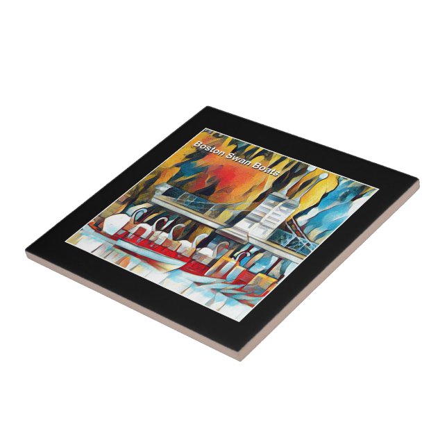 Azulejo Barcos de cisnes de Boston (Lado)