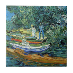 Azulejo Barcos de Rowing de Van Gogh en los bancos del