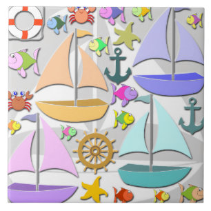 Azulejo Barcos de vela