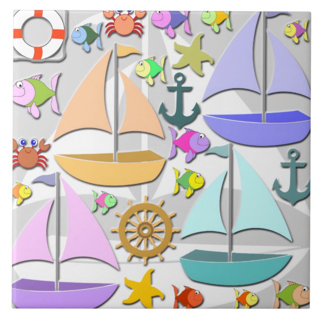 Azulejo Barcos de vela (Frente)