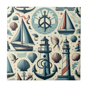 Azulejo Barcos Náuticos Modernos de Mediano Siglo