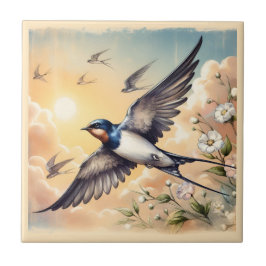 Azulejo Barn Capistrano se inclina por el atardecer dorado