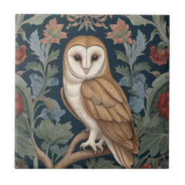 Azulejo Barn Owl William Morris estilo Izquierda frente a 