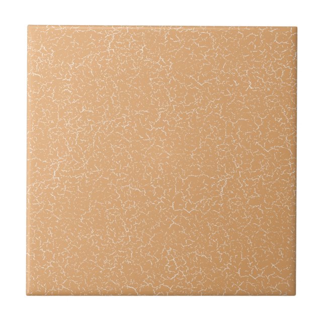 Azulejo Barniz Crema Beige Marrón Oscuro de Grieta de Colo (Frente)