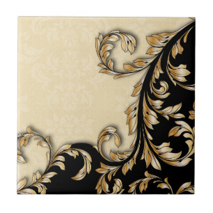 Azulejo Baroque Swirls Tile