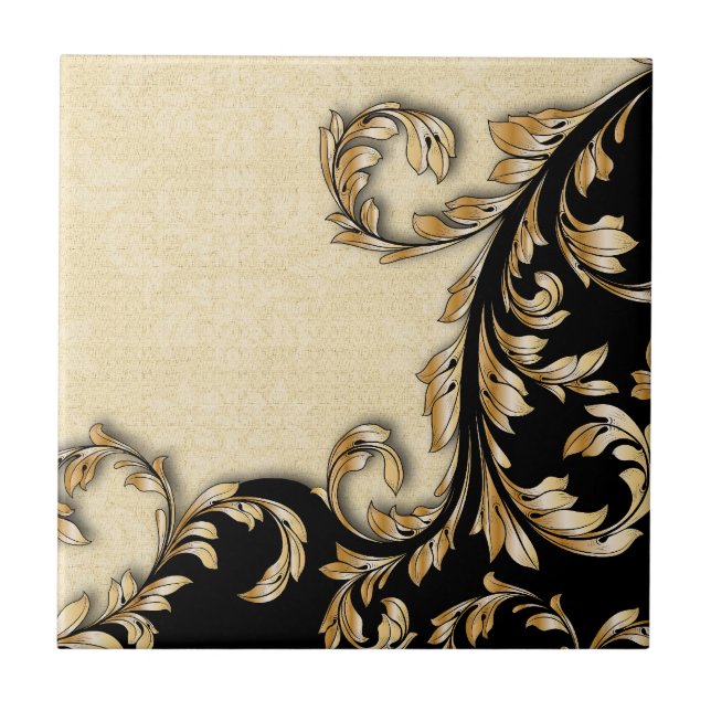 Azulejo Baroque Swirls Tile (Frente)