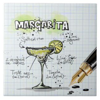 Azulejo Barra de dibujo de la receta de Margarita