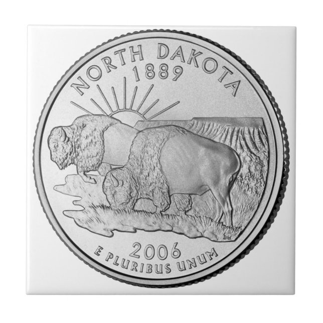 Azulejo Barrio Estatal de Dakota del Norte (Frente)