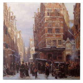 Azulejo Barrio judío en Ámsterdam (escena de la ciudad vie