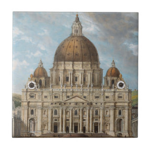 Azulejo Basílica de San Pedro en la Ciudad del Vaticano