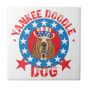 Azulejo Basset patriótico