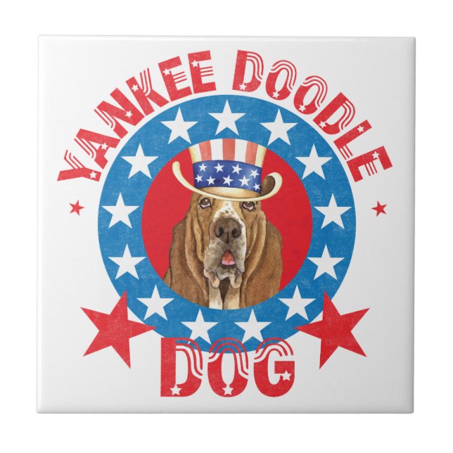 Azulejo Basset patriótico (Frente)