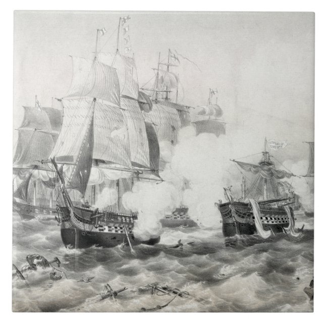 Azulejo Batalla del lago Erie (Frente)