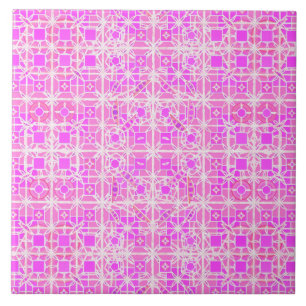 Azulejo Batik tribal - tonos de rosa y orquídea