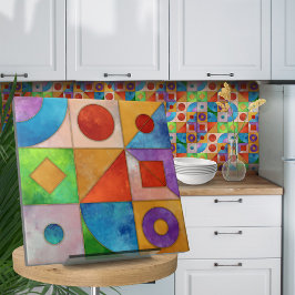 Azulejo Bauhaus Watercolor abstracto geométrico N3