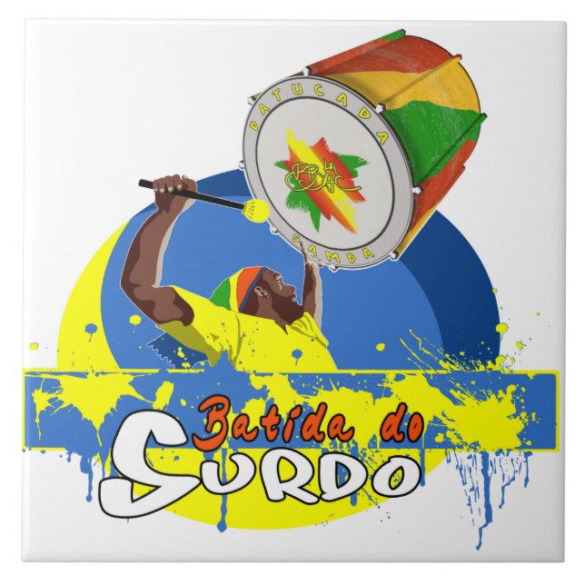 Azulejo BBaC Stuff Surdo Special K Samba Batucada Brasil (Frente)