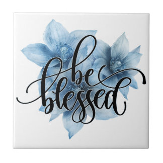 Azulejo Be Blessed Decorative Ceramic Tile