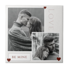 Azulejo Be Mine El día de San Valentín Couple Photo Love