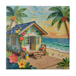 Azulejo Beach Home Oceanic Coastal Art