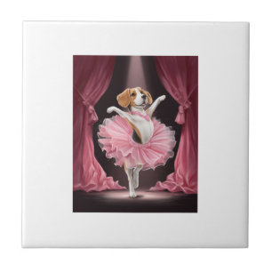 Azulejo Beagle Bailarina - Baile Divertido de Perro