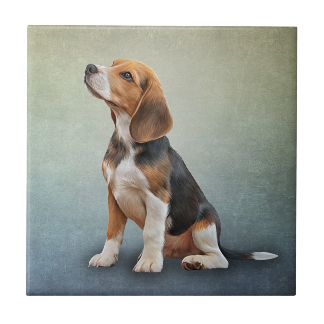 Azulejo Beagle de perro dibujante 7 (Frente)