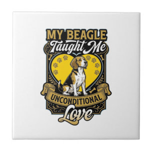 Azulejo Beagle Me Enseñó Amor Incondicional Perro Corazón