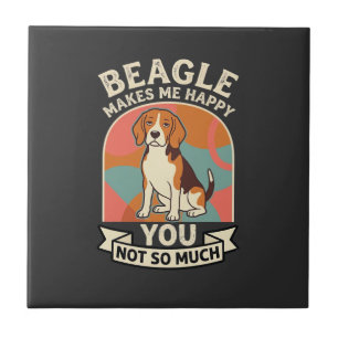 Azulejo Beagle Me Hace Feliz Tú No Tanto Perro