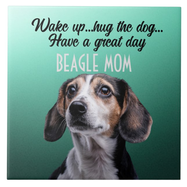 Azulejo Beagle Mom Ceramic Tile (Frente)