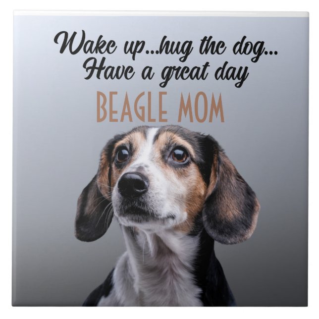 Azulejo Beagle Mom Ceramic Tile (Frente)