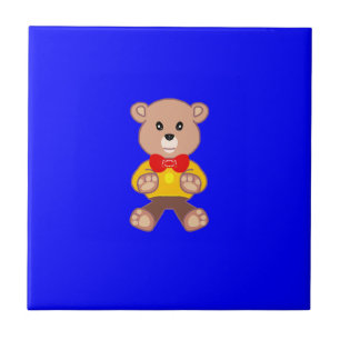 Azulejo Bear Blue Ceramic Tile