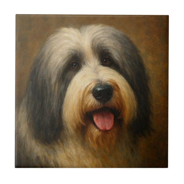 Azulejo Bearded Collie (Frente)