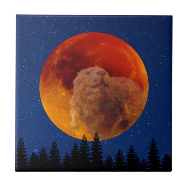 Azulejo Beaver Moon en noviembre (Frente)