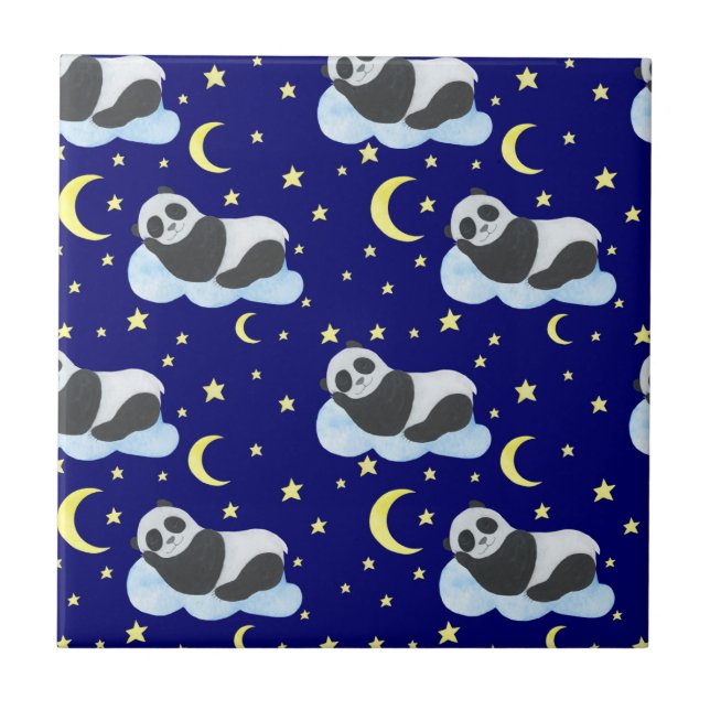 Azulejo Bebé durmiente Panda (Frente)