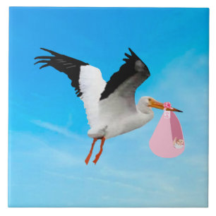 Azulejo Bebé Niña Parto Cerámica Tile