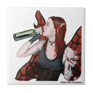 Azulejo Beber de vino de hadas mágicas Fantasía Tile decor