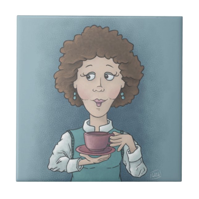 Azulejo Beber Té Tile Cerámico (Frente)