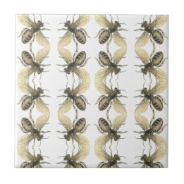 Azulejo Bebidas Stripe Brown Gold | Mosaico cerámico