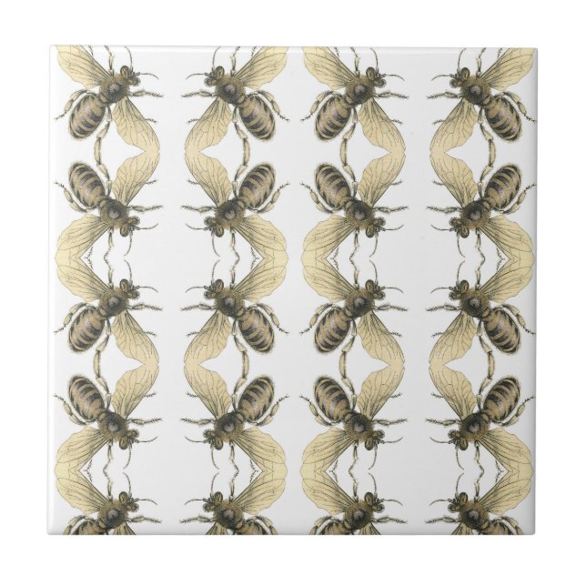 Azulejo Bebidas Stripe Brown Gold | Mosaico cerámico (Frente)