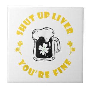 Azulejo Beer de cerveza oscura Santa Patrones callan el hí