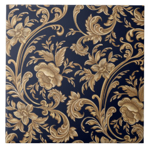 Azulejo - Beige Azul Floral