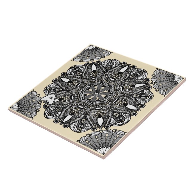 Azulejo Beige B "El Toque De La Infinidad" (Lado)