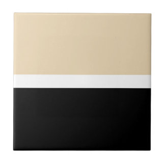 Azulejo Beige Black Abstract Stripe