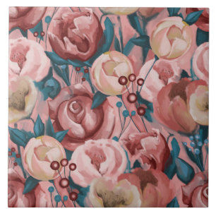 Azulejo Beige Flowers