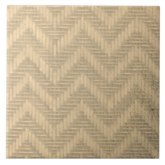 Azulejo Beige Neutral Moderno Repro Art Nouveau (Frente)
