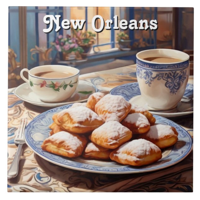 Azulejo Beignets New Orleans Baked Sweet Treat Kitchen (Frente)