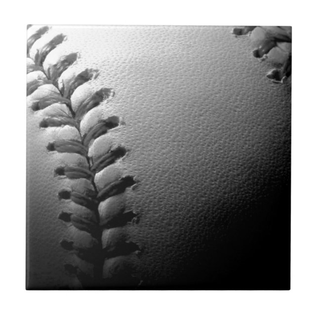 Azulejo Béisbol blanco y negro (Frente)