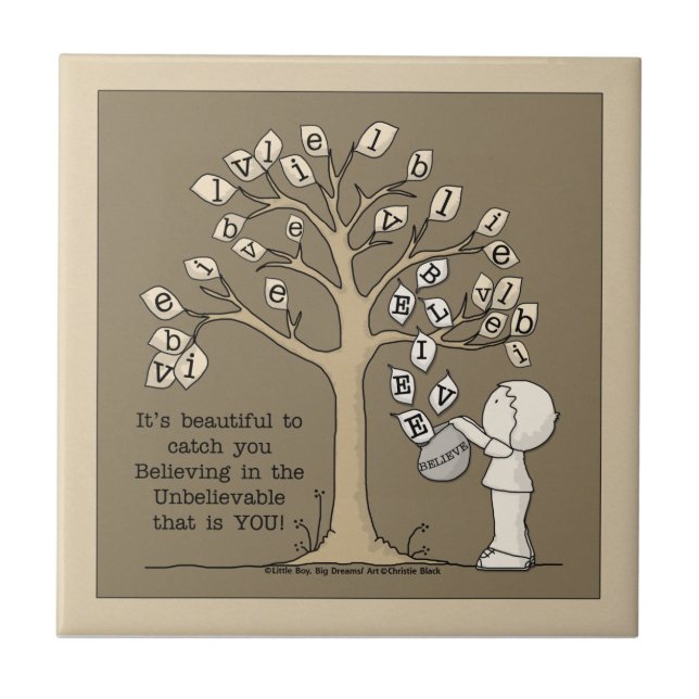 Azulejo Be'LEAVES'- Capturando hojas (Frente)