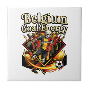 Azulejo Bélgica Gol Energía Esqueleto Delantero Naciones N