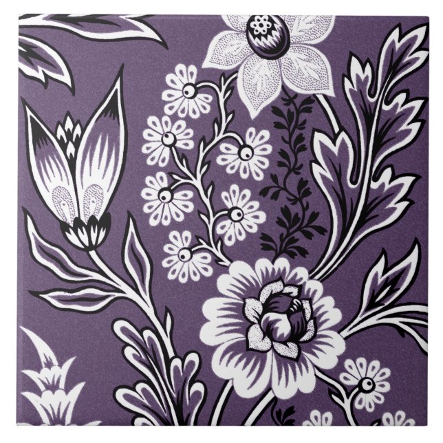 Azulejo Bella Artes Fantastic Flowers (Plum) (Frente)