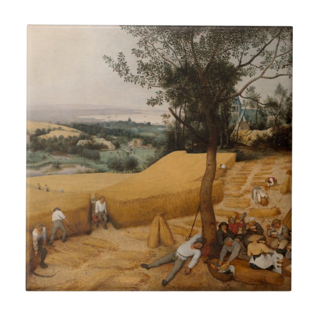 Azulejo Bella Artes Los Recolectores 1565 Pieter Bruegel (Frente)